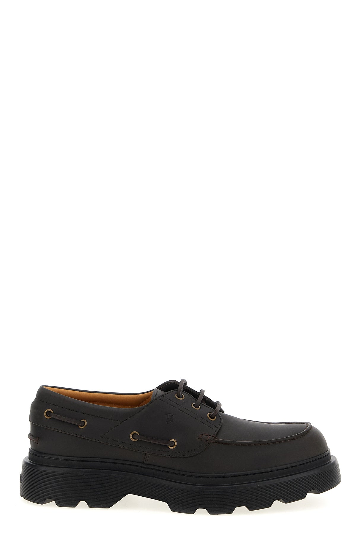TOD'S Leather Boat Shoe For Men 100% calfskin leather (Bos Taurus)