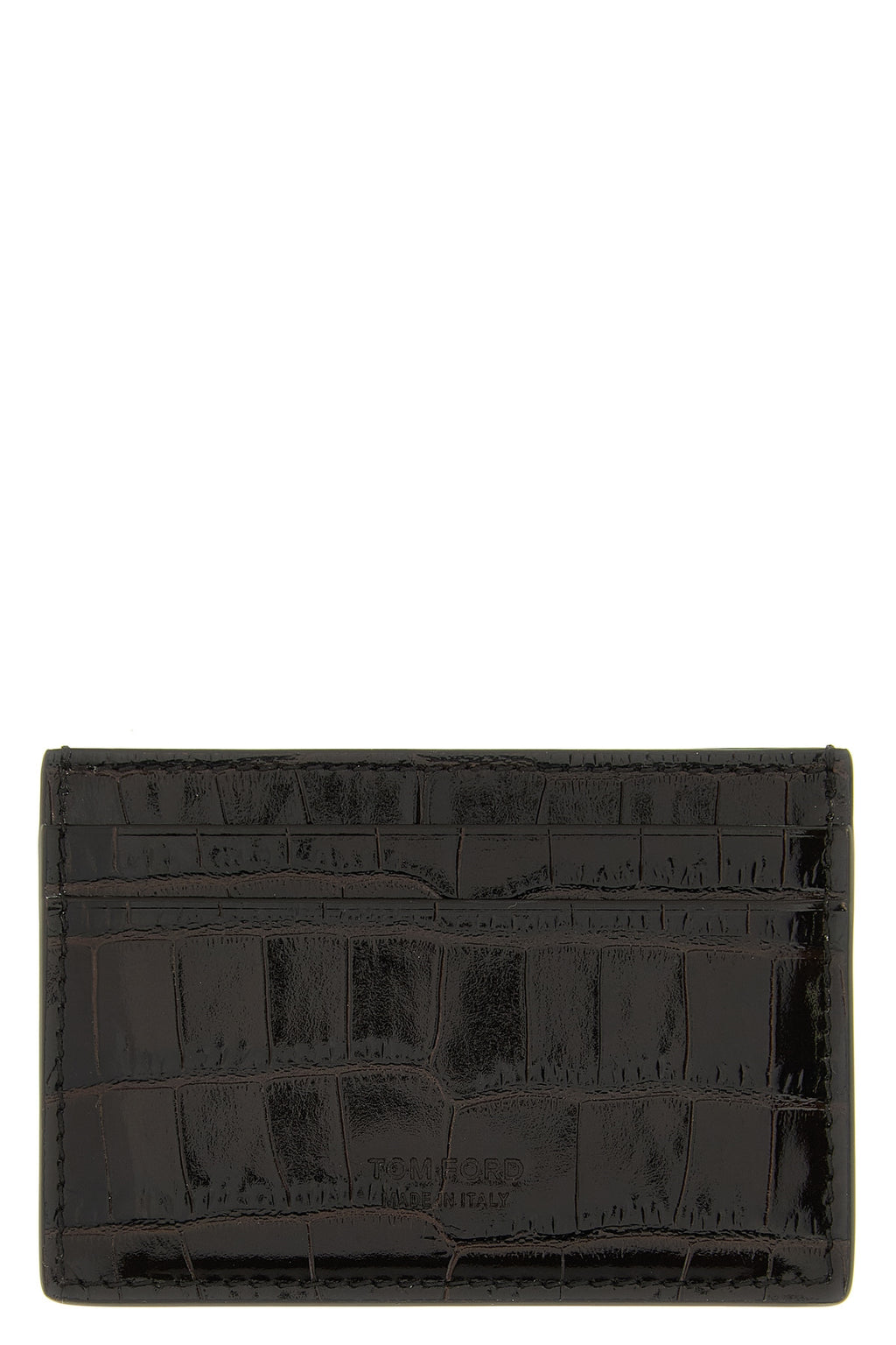 TOM FORD Crocodile leather card holder For Men 100% calfskin leather (Bos Taurus)