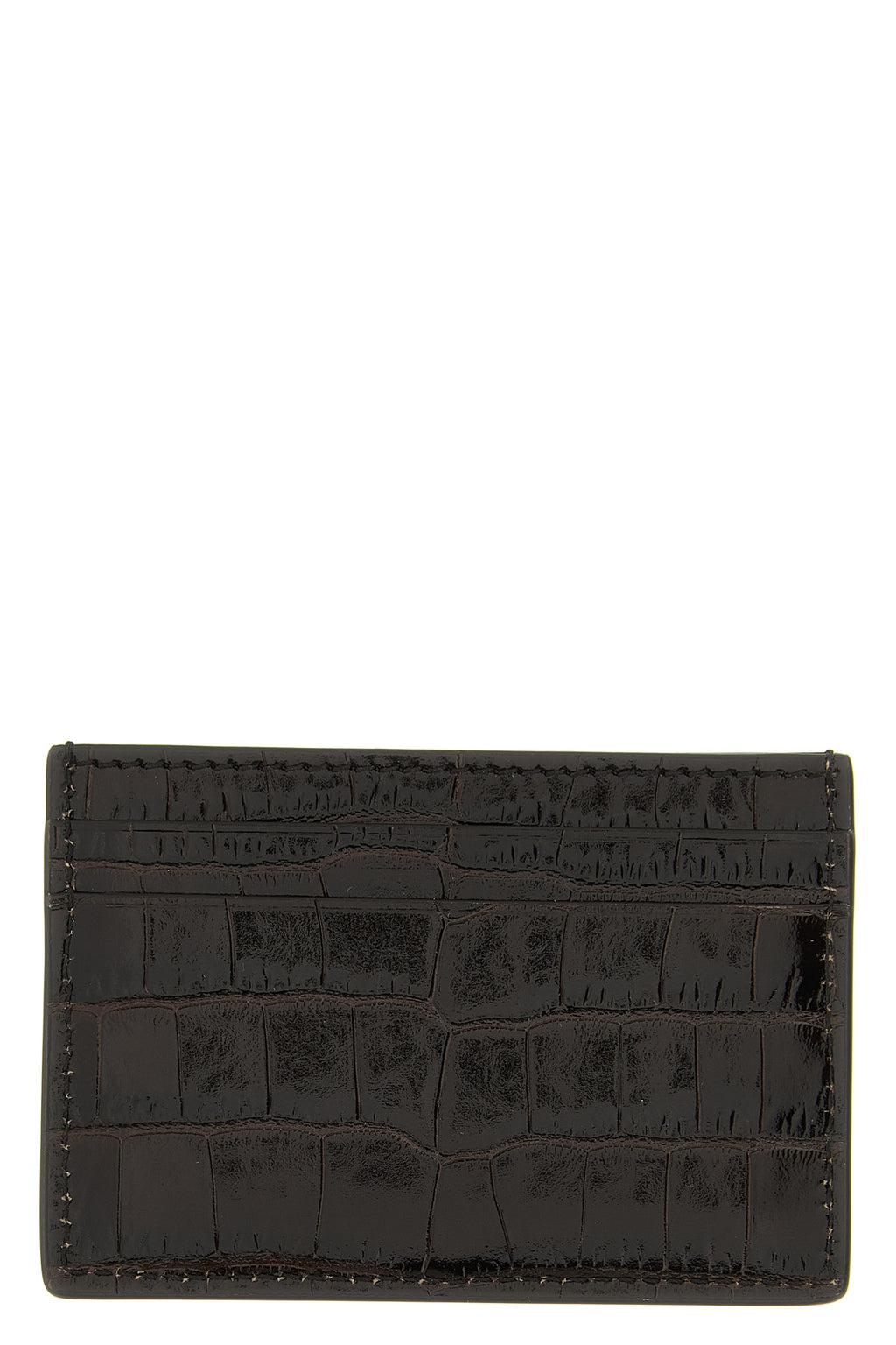 TOM FORD Crocodile leather card holder For Men 100% calfskin leather (Bos Taurus)