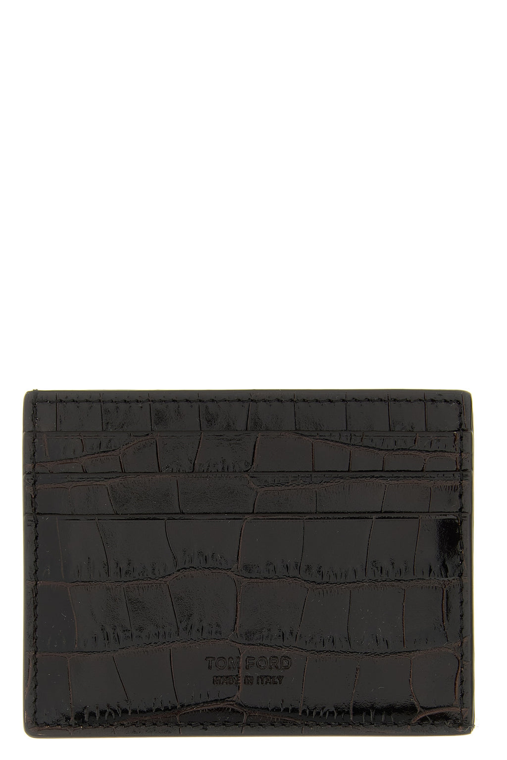 TOM FORD Crocodile leather card holder For Men 100% calfskin leather (Bos Taurus)