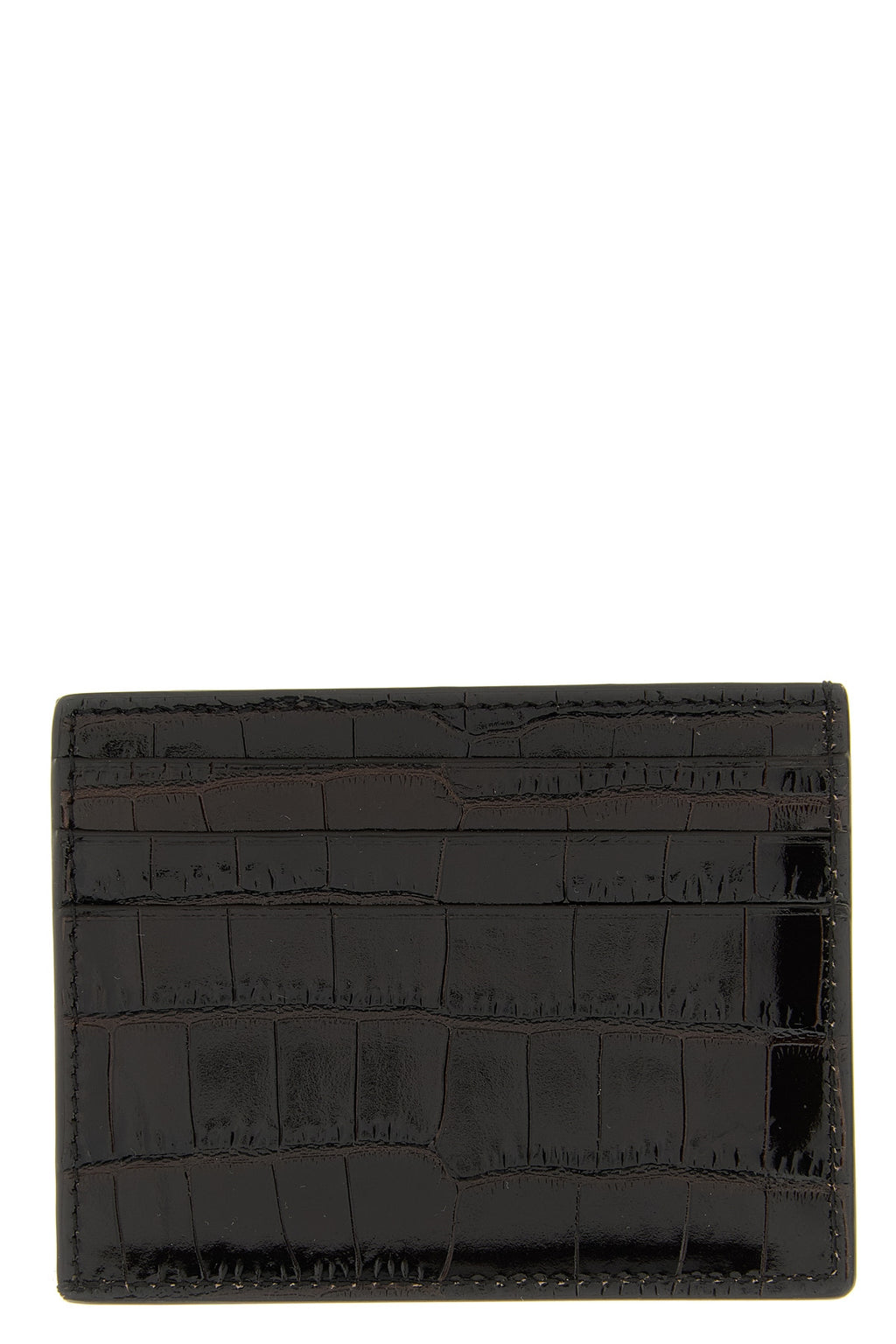 TOM FORD Crocodile leather card holder For Men 100% calfskin leather (Bos Taurus)
