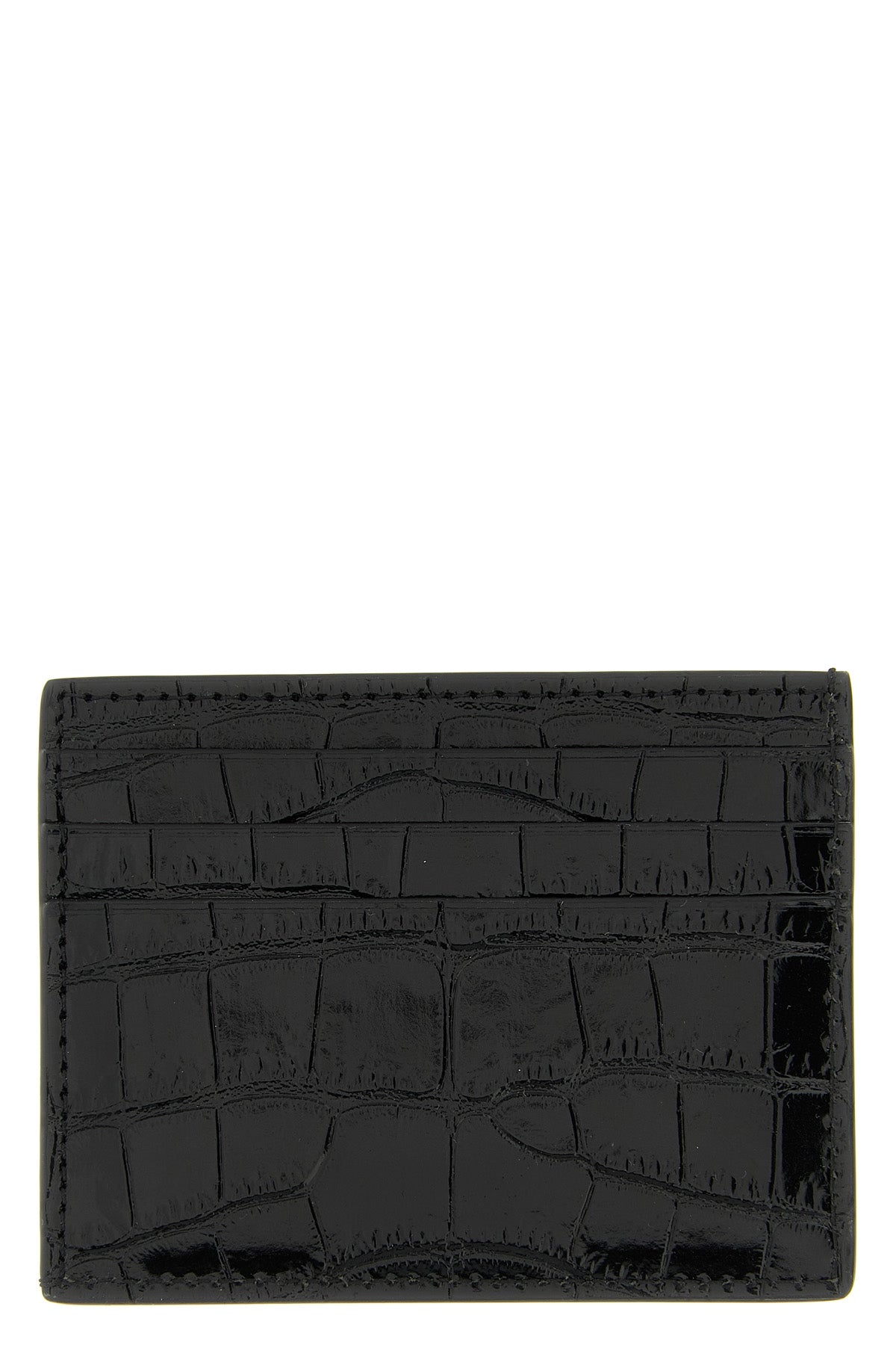 TOM FORD Crocodile leather card holder For Men 100% calfskin leather (Bos Taurus)