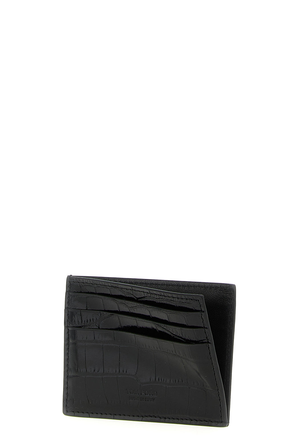 TOM FORD Crocodile leather card holder For Men 100% calfskin leather (Bos Taurus)