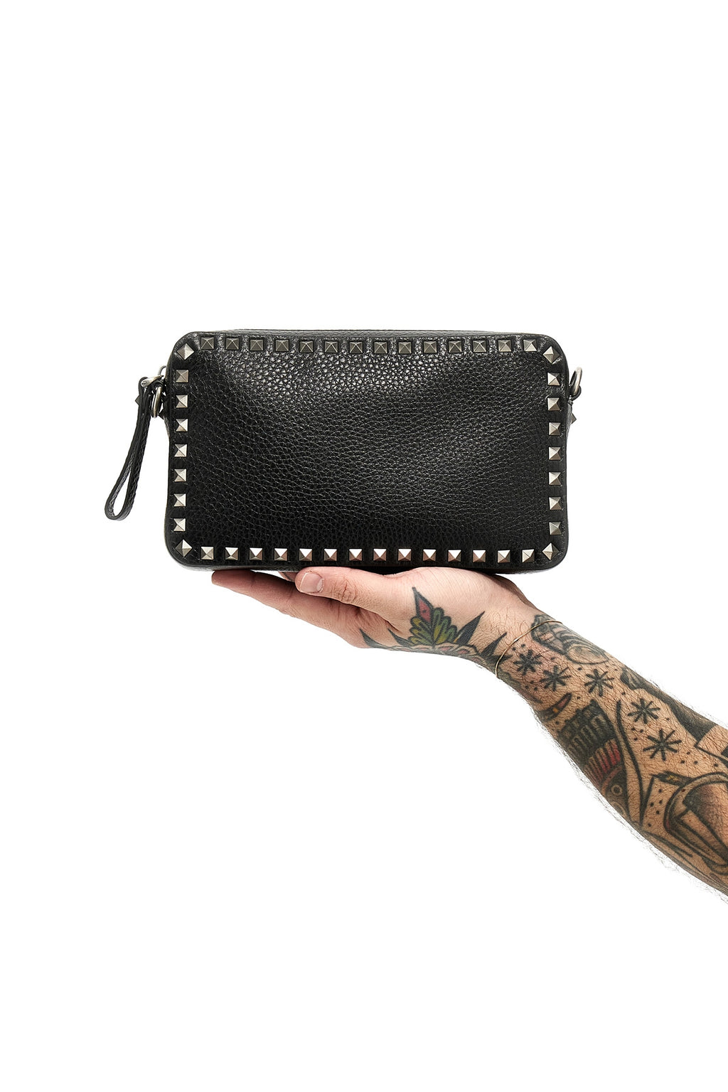 VALENTINO GARAVANI Valentino Garavani 'Rockstud' Shoulder Bag For Men 100% calfskin leather (Bos Taurus)