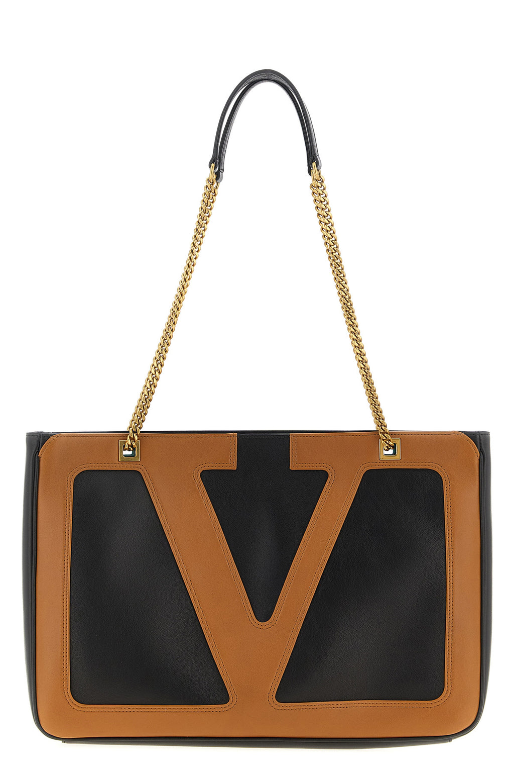 VALENTINO GARAVANI Valentino Garavani 'Viva Superstar' midi shopping bag For Unisex 100% lamb leather (Ovis Aries)