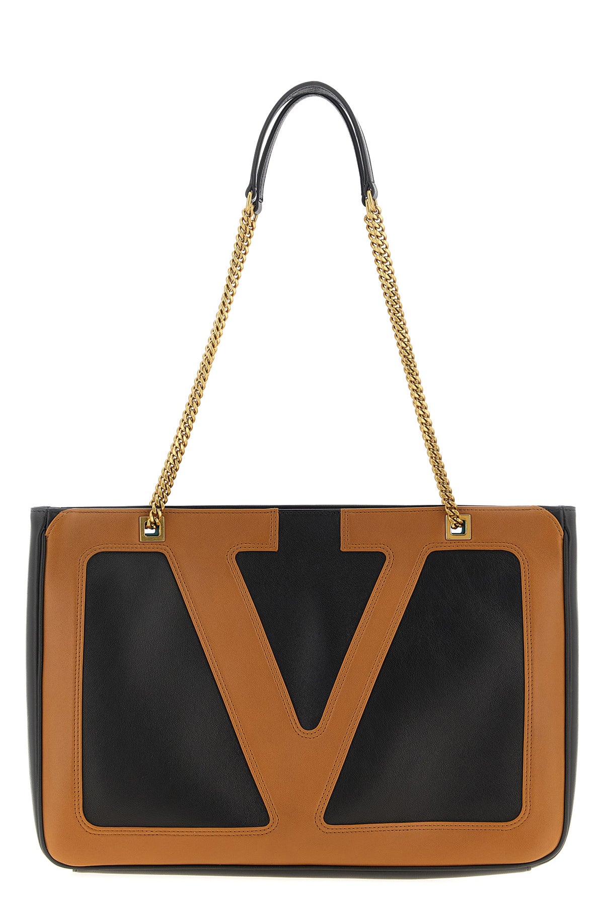 VALENTINO GARAVANI Valentino Garavani 'Viva Superstar' midi shopping bag For Unisex 100% lamb leather (Ovis Aries)