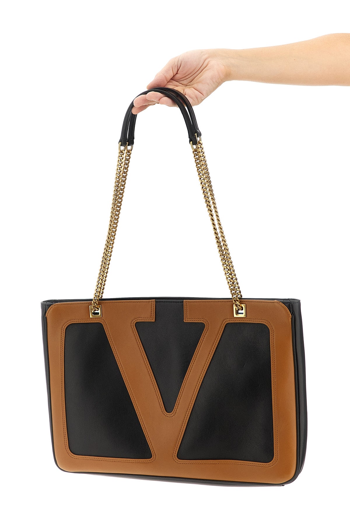 VALENTINO GARAVANI Valentino Garavani 'Viva Superstar' midi shopping bag For Unisex 100% lamb leather (Ovis Aries)