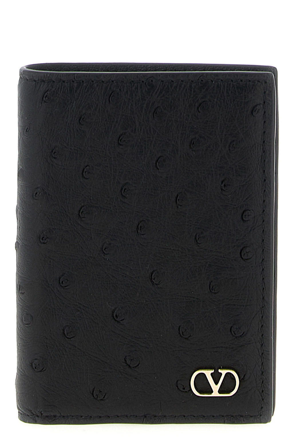 VALENTINO GARAVANI Valentino Garavani Vlogo Signature cardholder For Men 100% ostrich leather