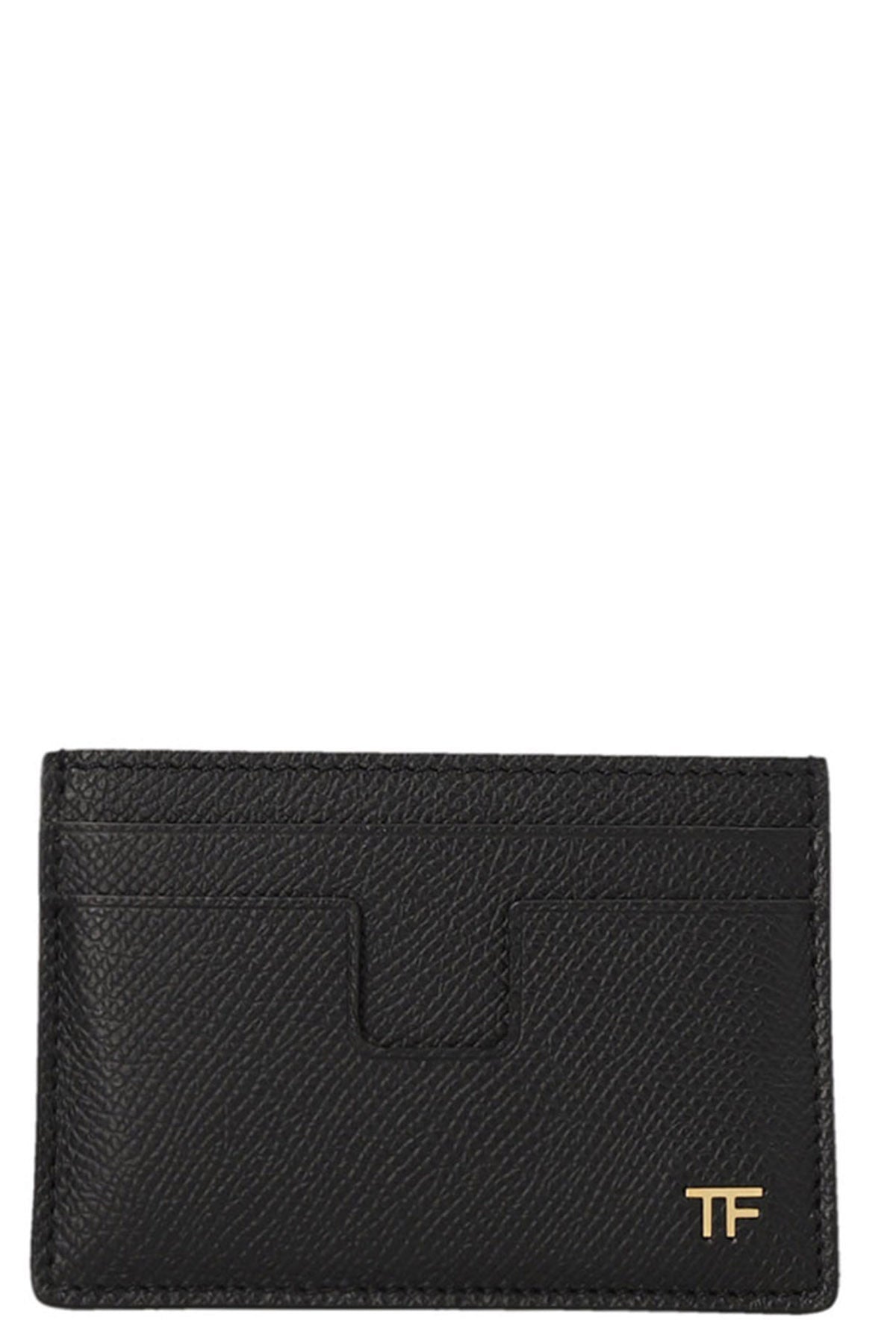 TOM FORD Logo card holder For Men 100% calf leather (bos taurus)