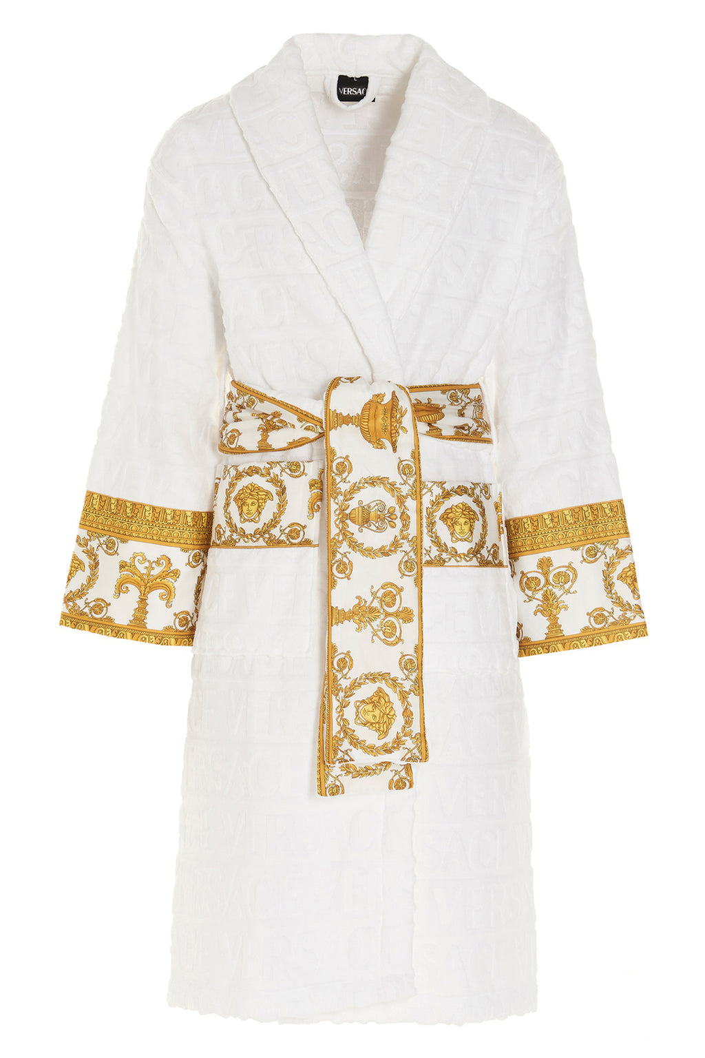 VERSACE HOME Embossed logo bathrobe For Home & lifestyle 100% cotton