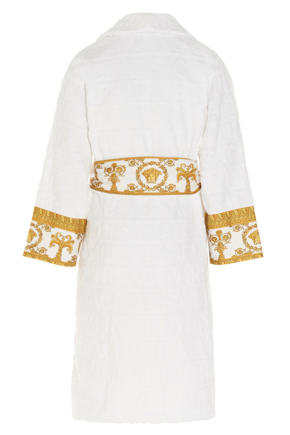 VERSACE HOME Embossed logo bathrobe