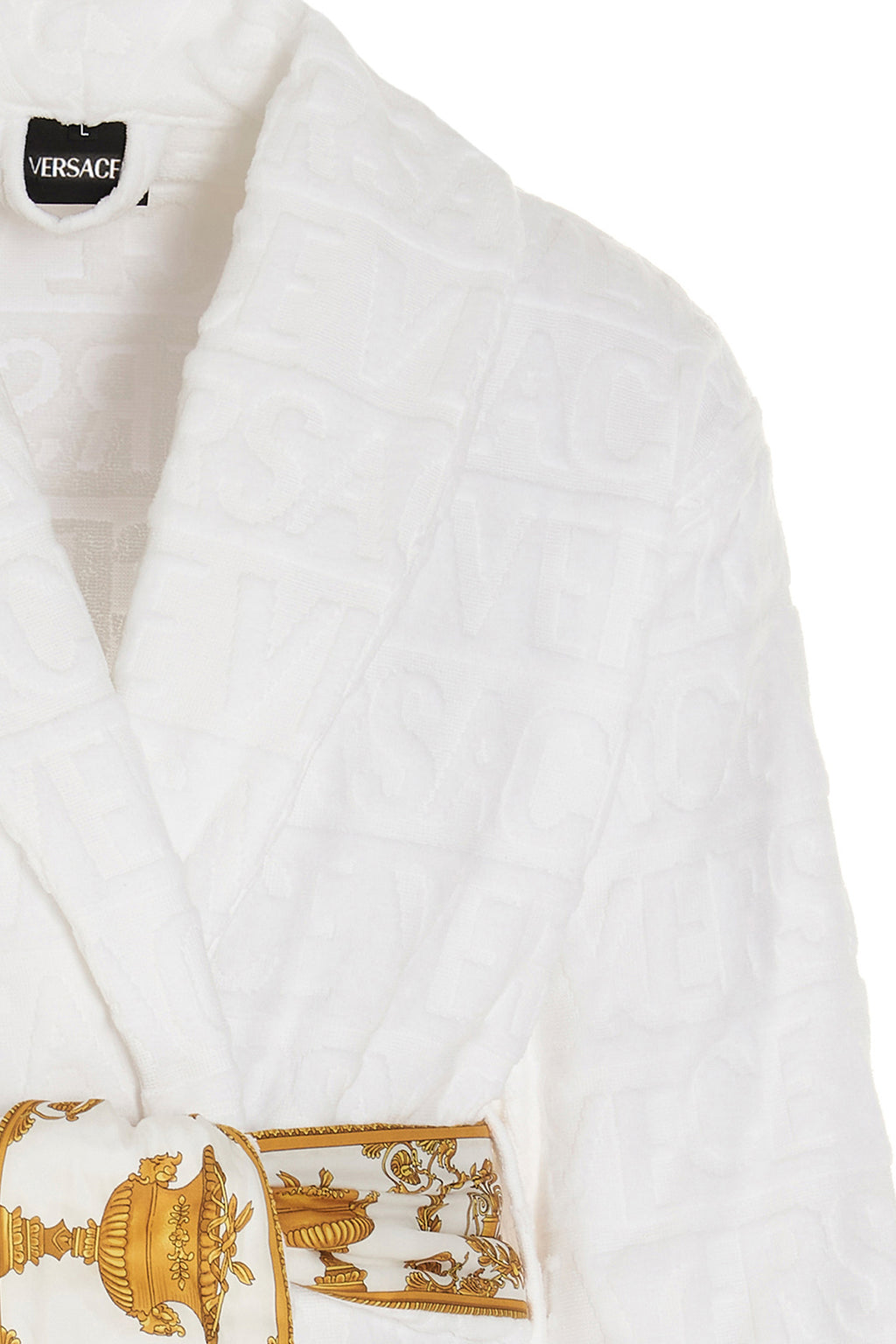 VERSACE HOME Embossed logo bathrobe For Home & lifestyle 100% cotton
