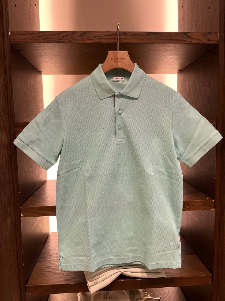 Check Placket Cotton Piqué Polo Shirt
