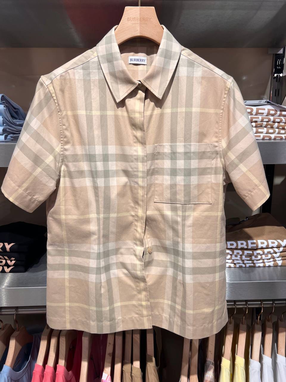 Check Cotton Short-sleeve Shirt