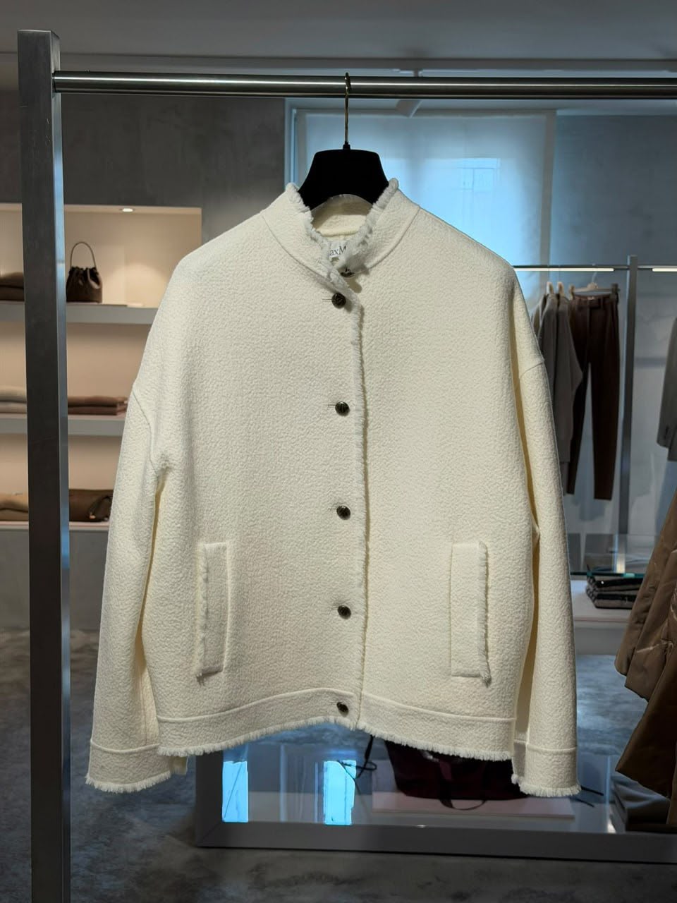 Bouclé wool-blend jacket