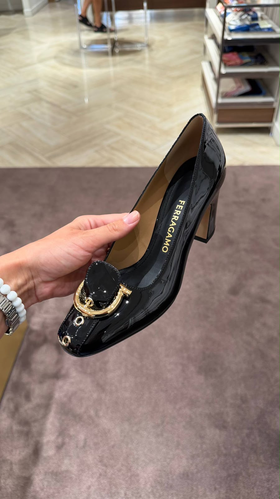 Gancini Suede Pump
