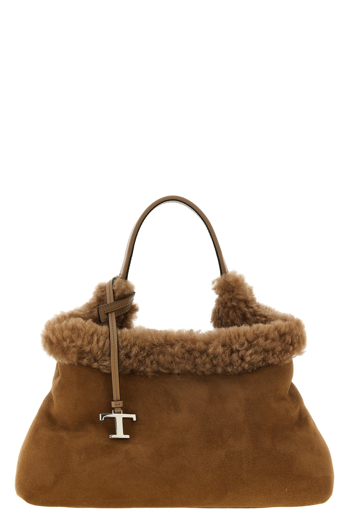 Small leather bucket bag