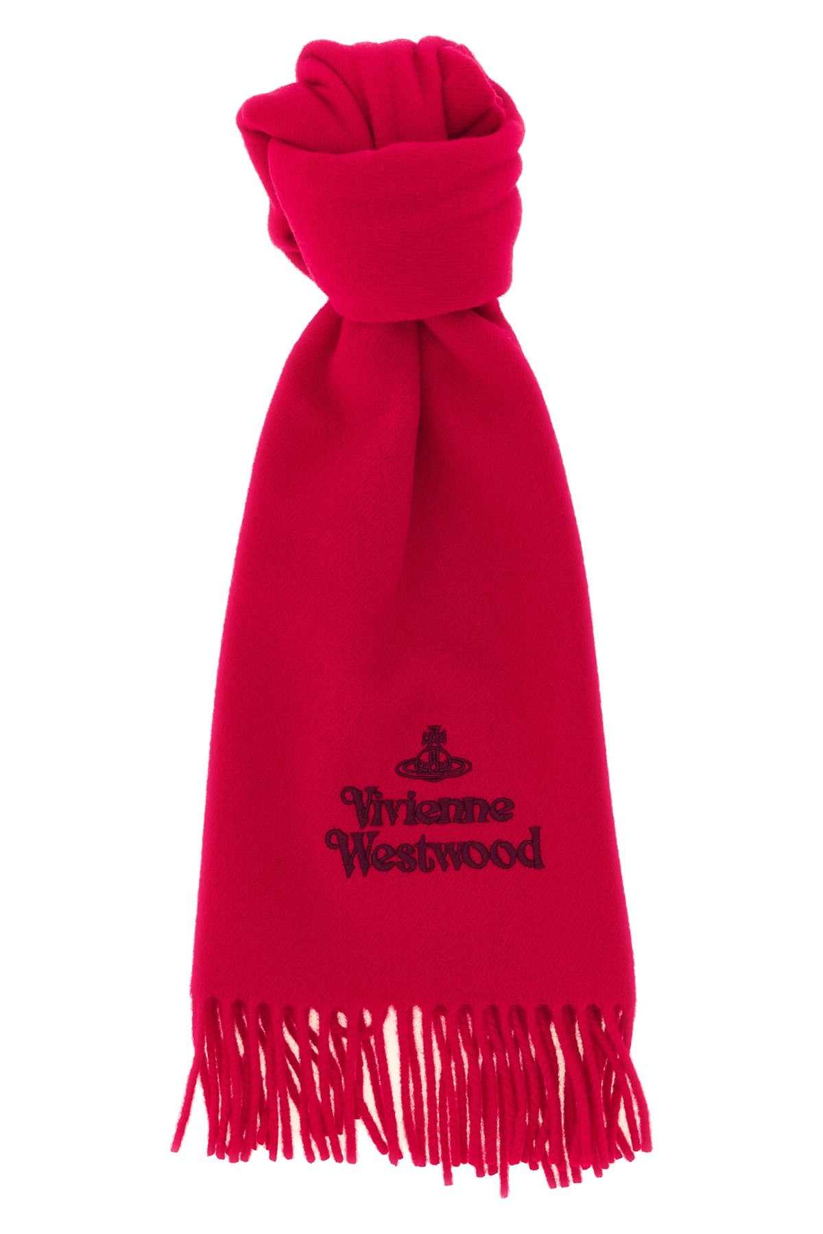 Scarf with embroidered logo