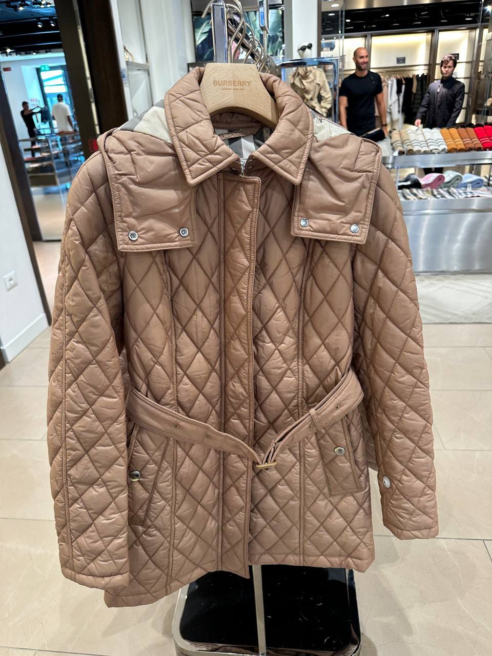Diamond Quilted Belted Jacket