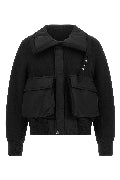 Terry cloth-effect fabric jacket