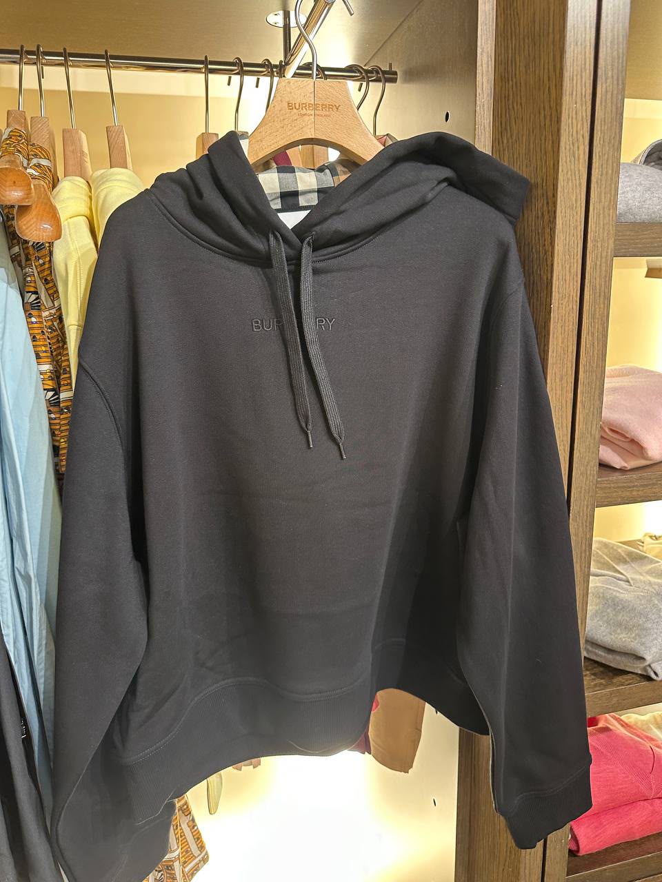 Logo Embroidered Cotton Hoodie
