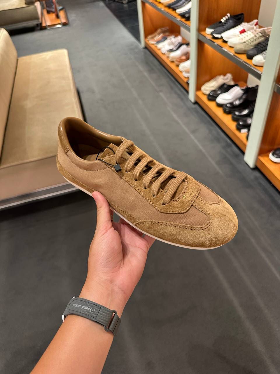 Suede and Re-Nylon Sneakers