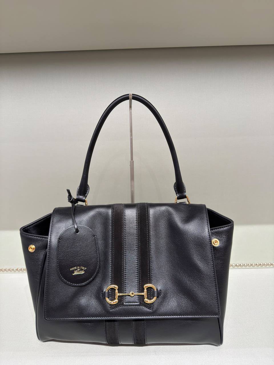 Horsebit Top Handle Bag