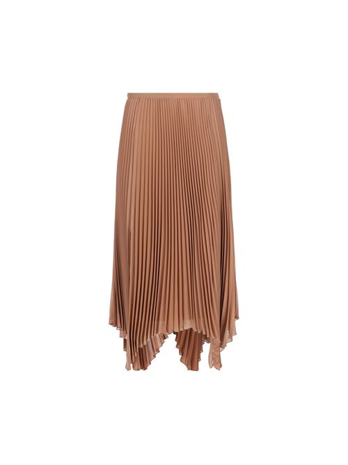 Gonna midi in light georgette plissé
