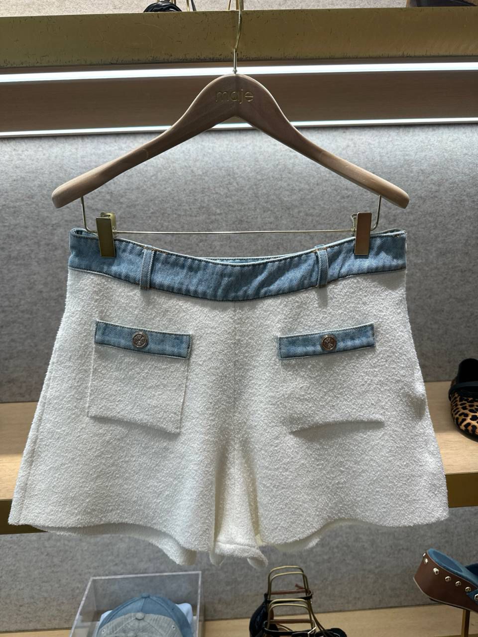 High-waisted tailored shorts