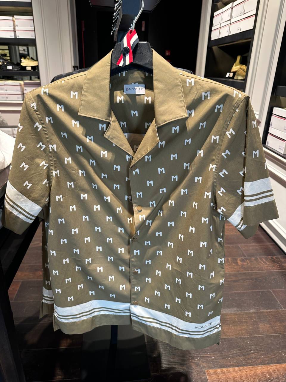 M-Logo Print Camp Collar Shirt