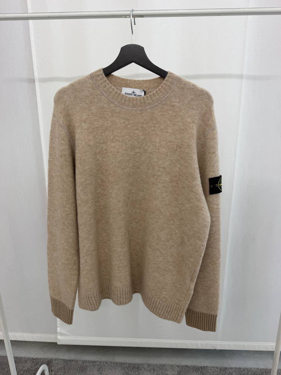 Brushed Wool Blend Crewneck Sweater