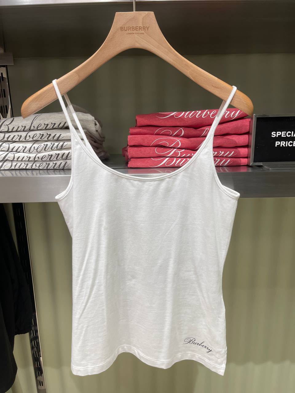 Logo Embroidered Cotton Tank Top