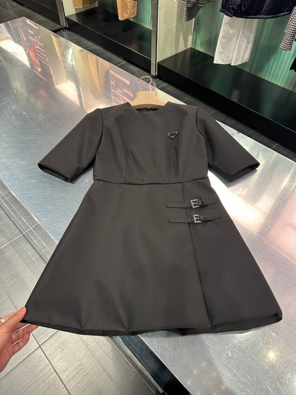 Re-Nylon dress with buckles