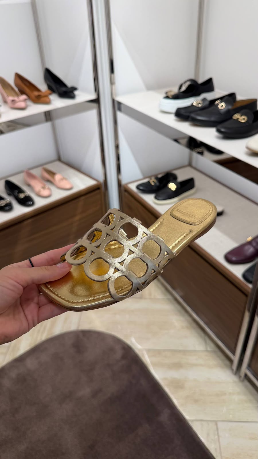 Gancini Cut-Out Mule
