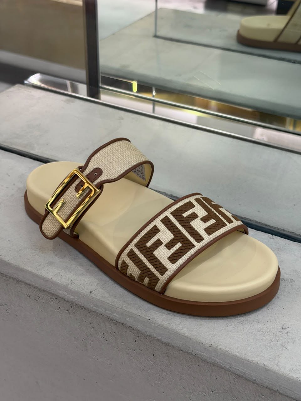 FF Logo Buckle Slides