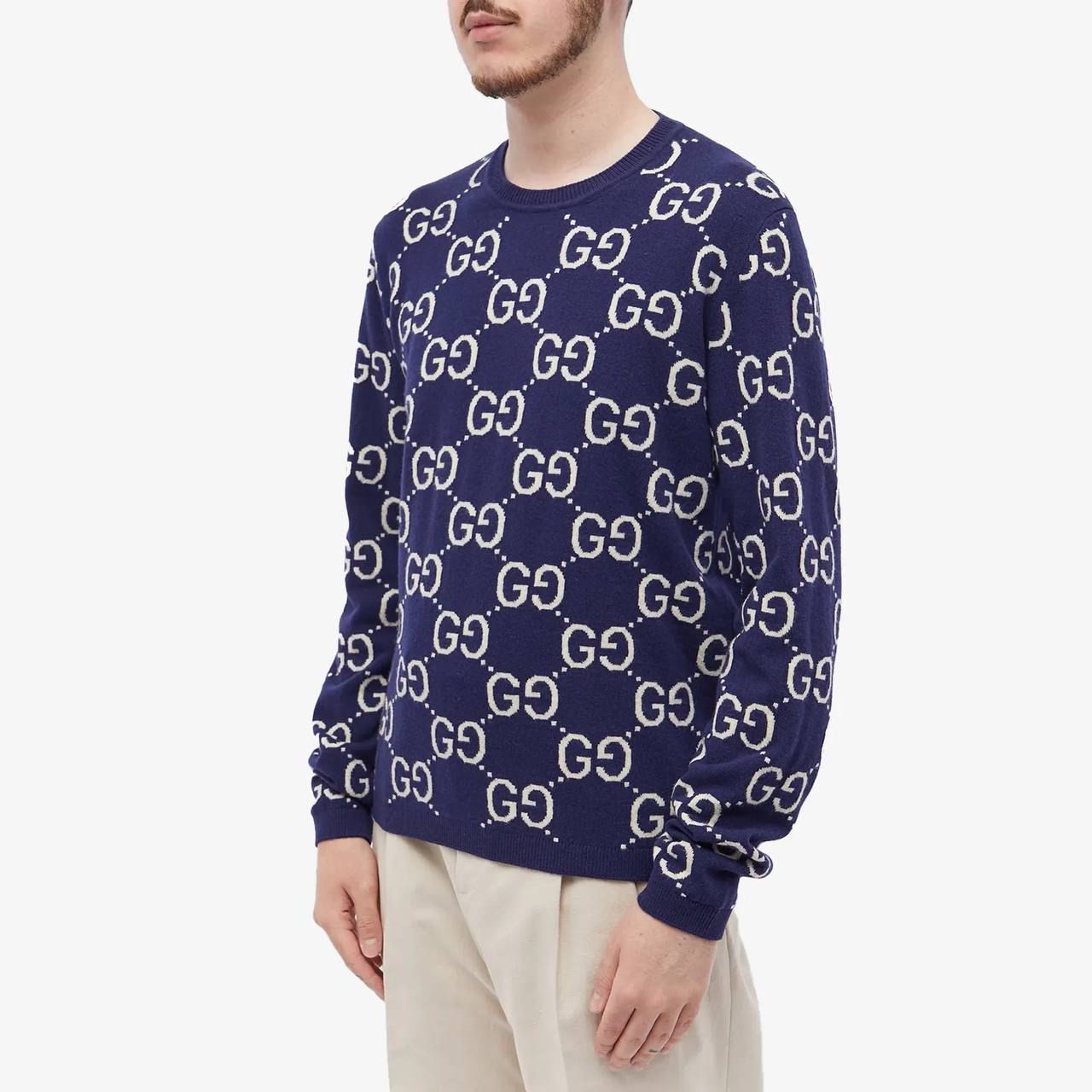 GG Jacquard Cotton Sweater