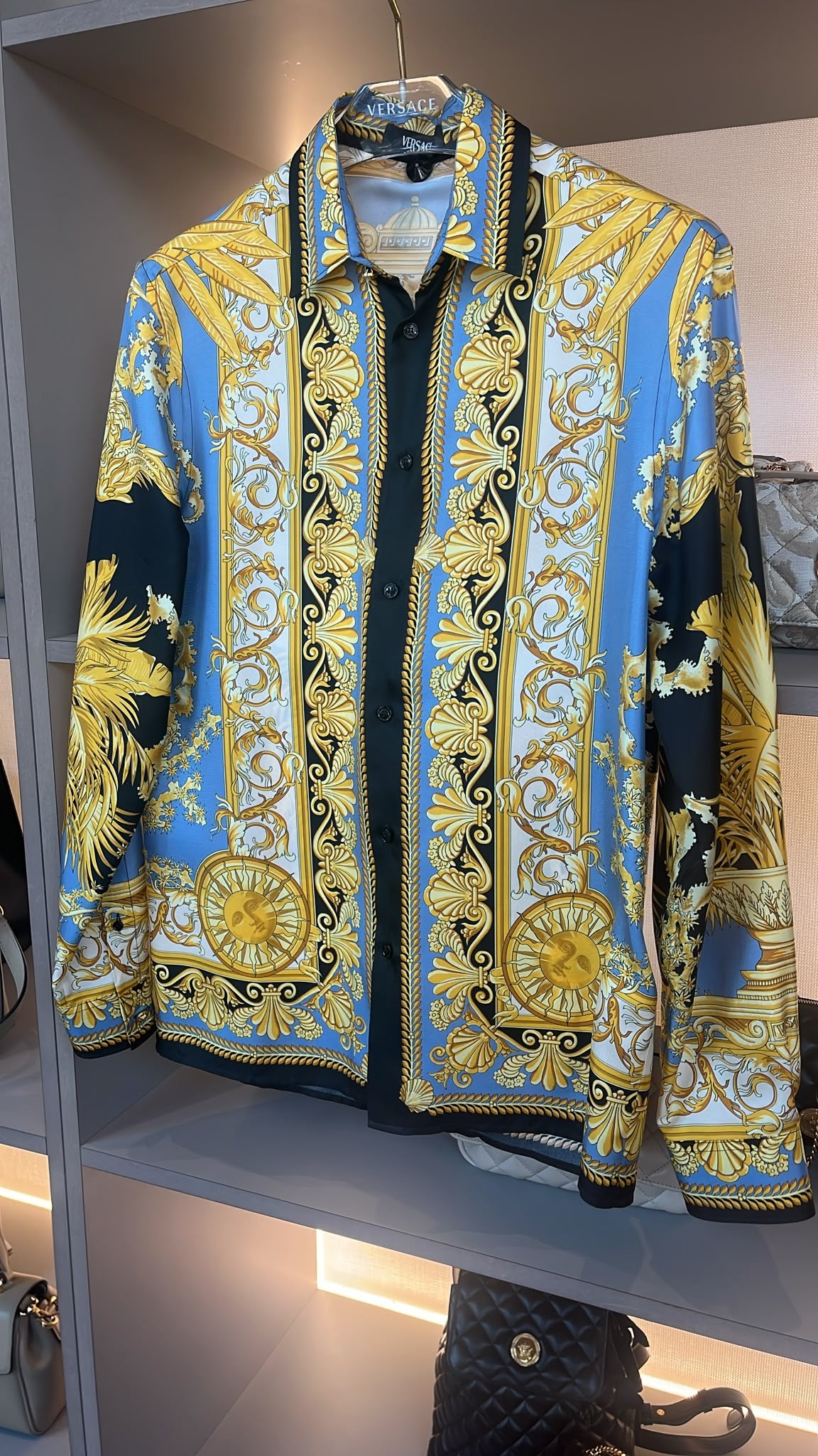 Barocco Print Silk Shirt
