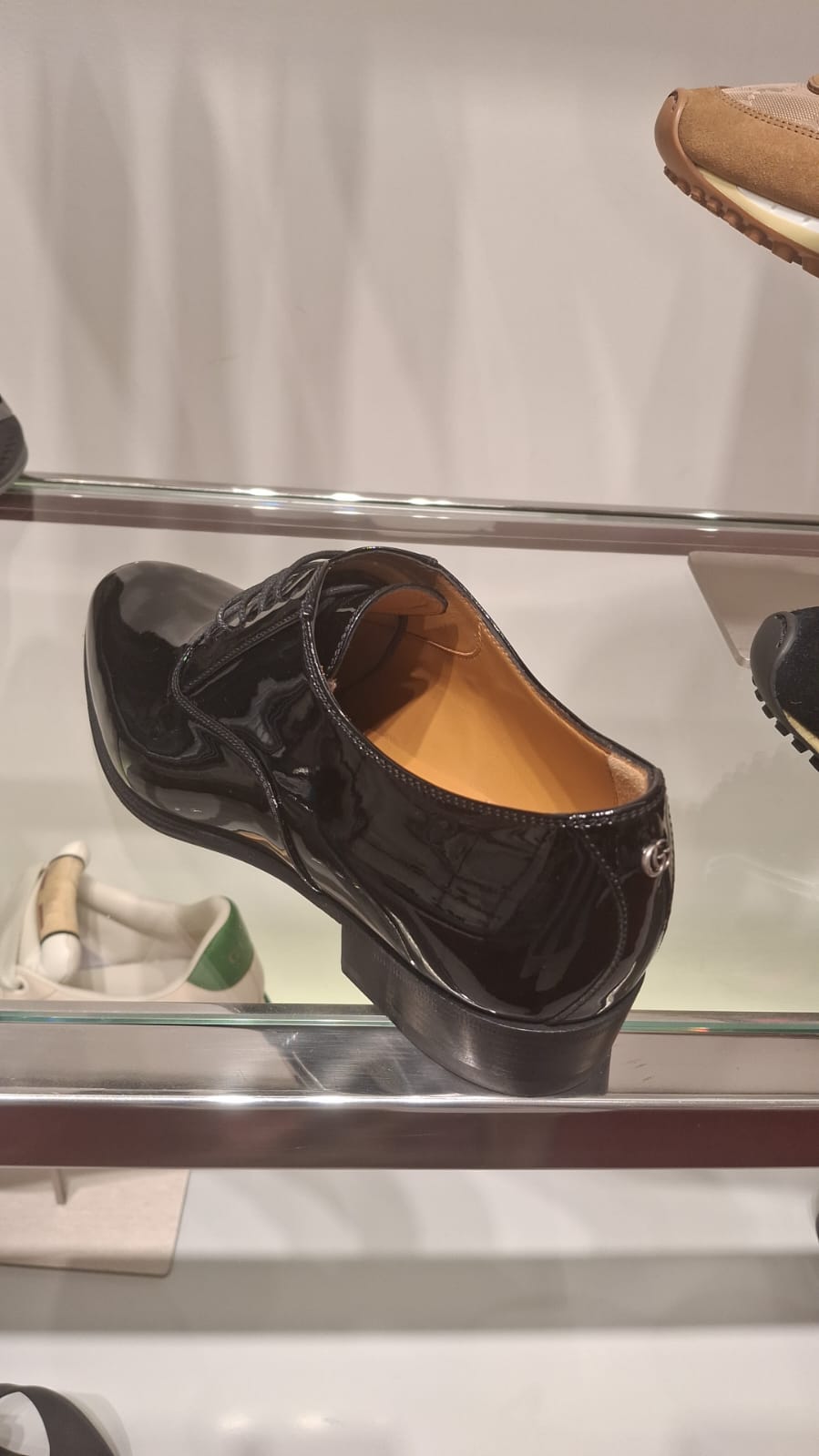 Patent Leather Lace-Up Shoe