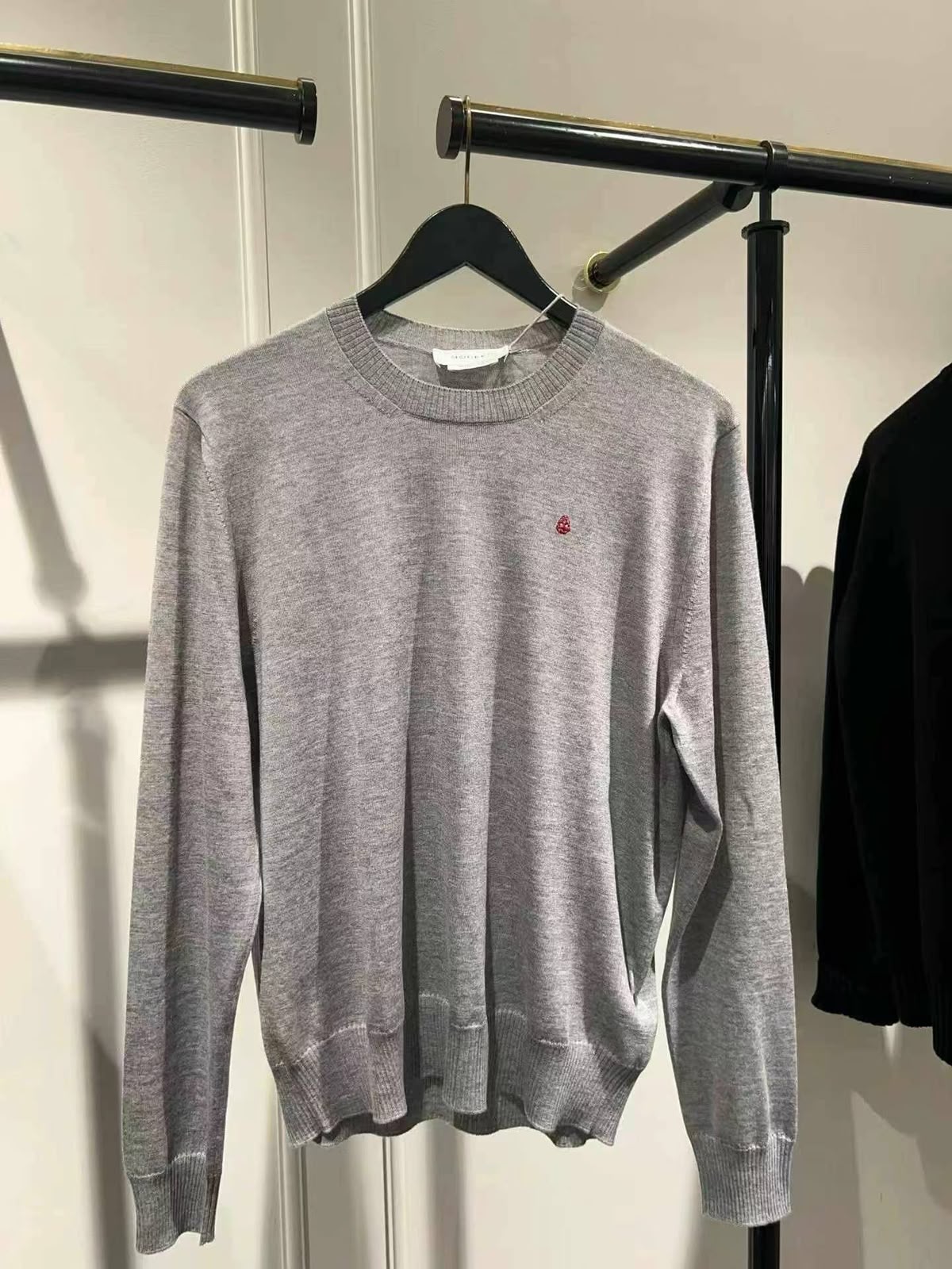 Strawberry Embroidered Wool Sweater