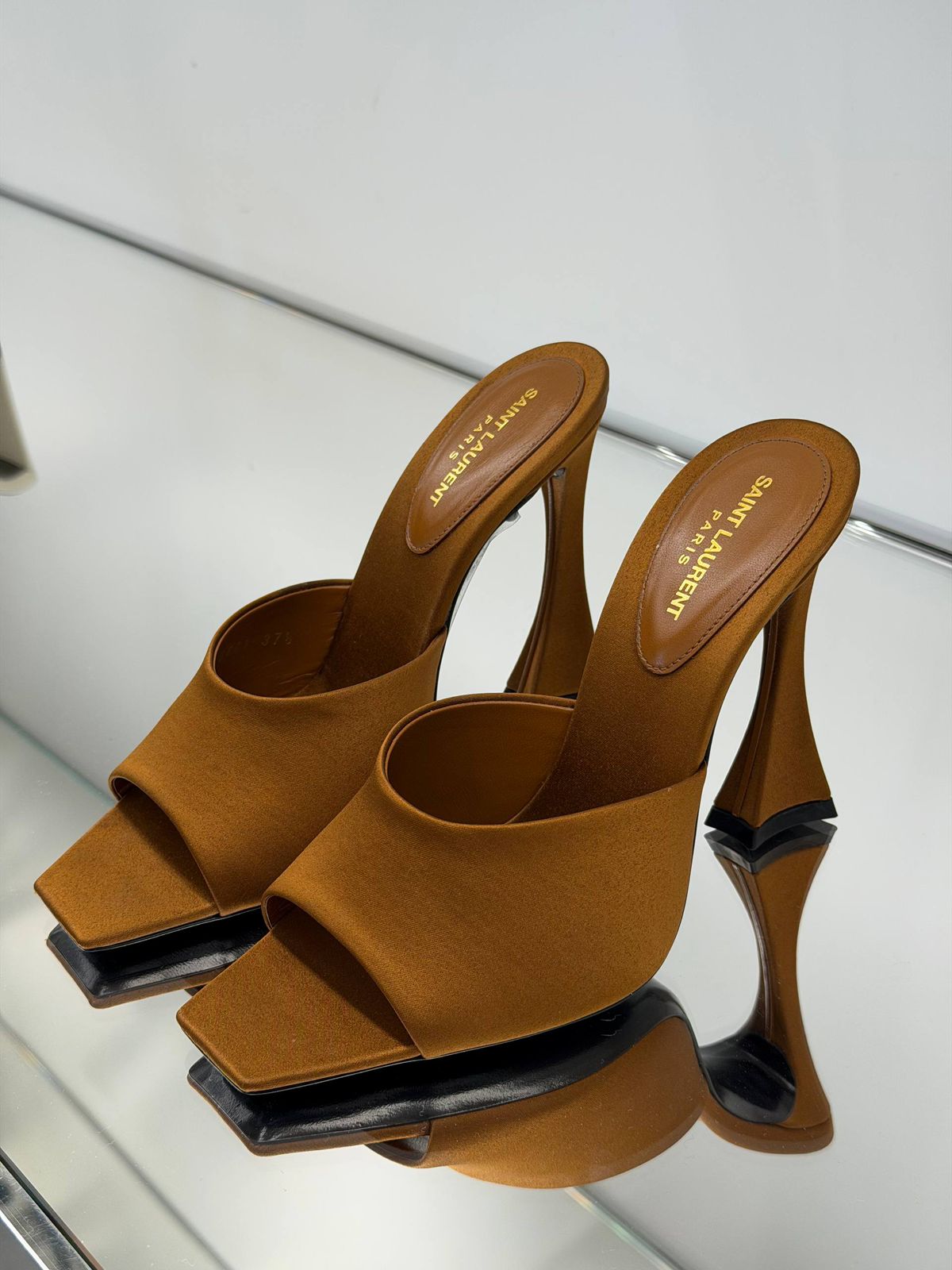 Blade Mules in Satin