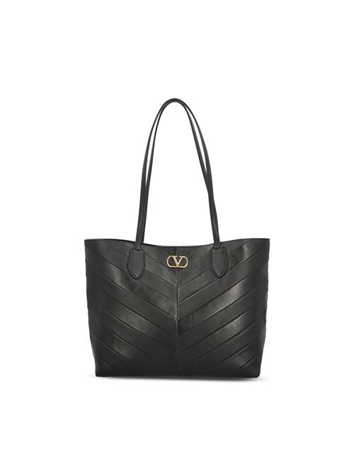 Borsa Media Shopping Jean In Nappa Motivo Chevron