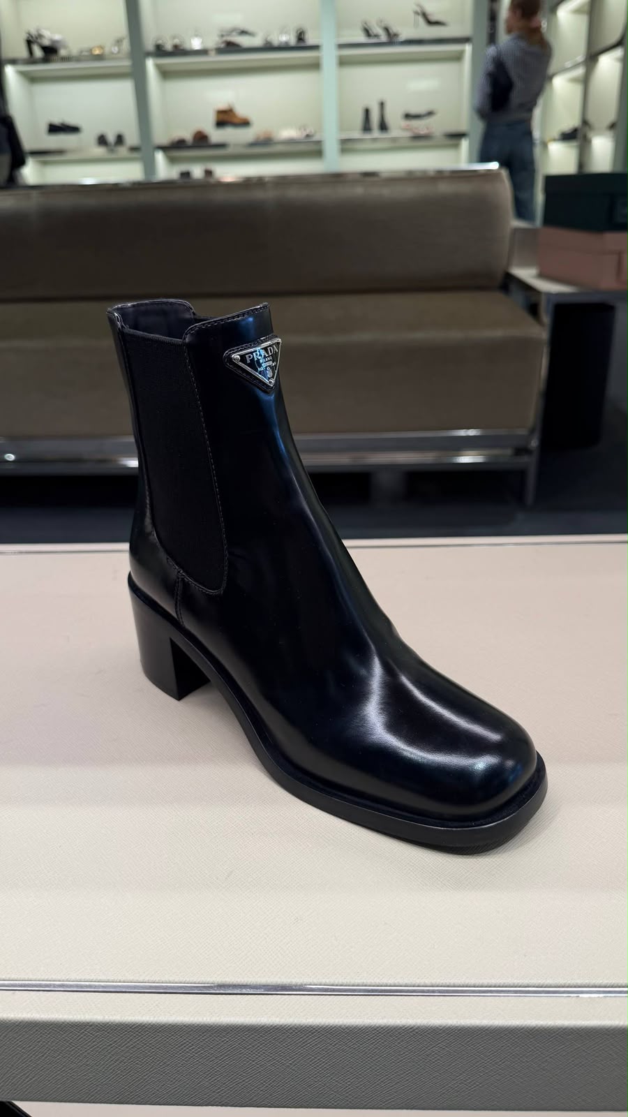Brushed Leather Chelsea Boots