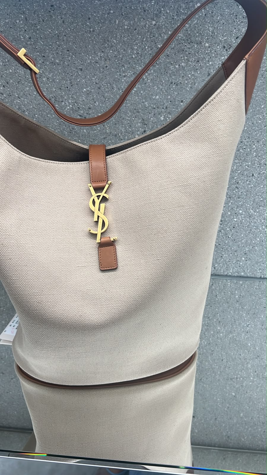 Le 5 à 7 Hobo Bag in Canvas and Leather