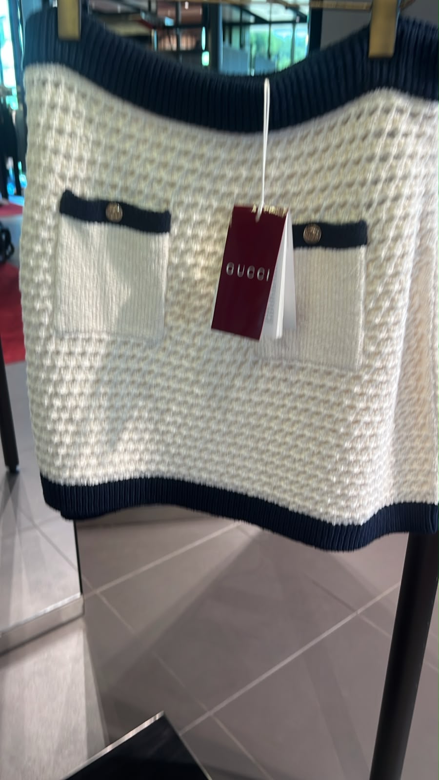 Knit Mini Skirt with Pockets