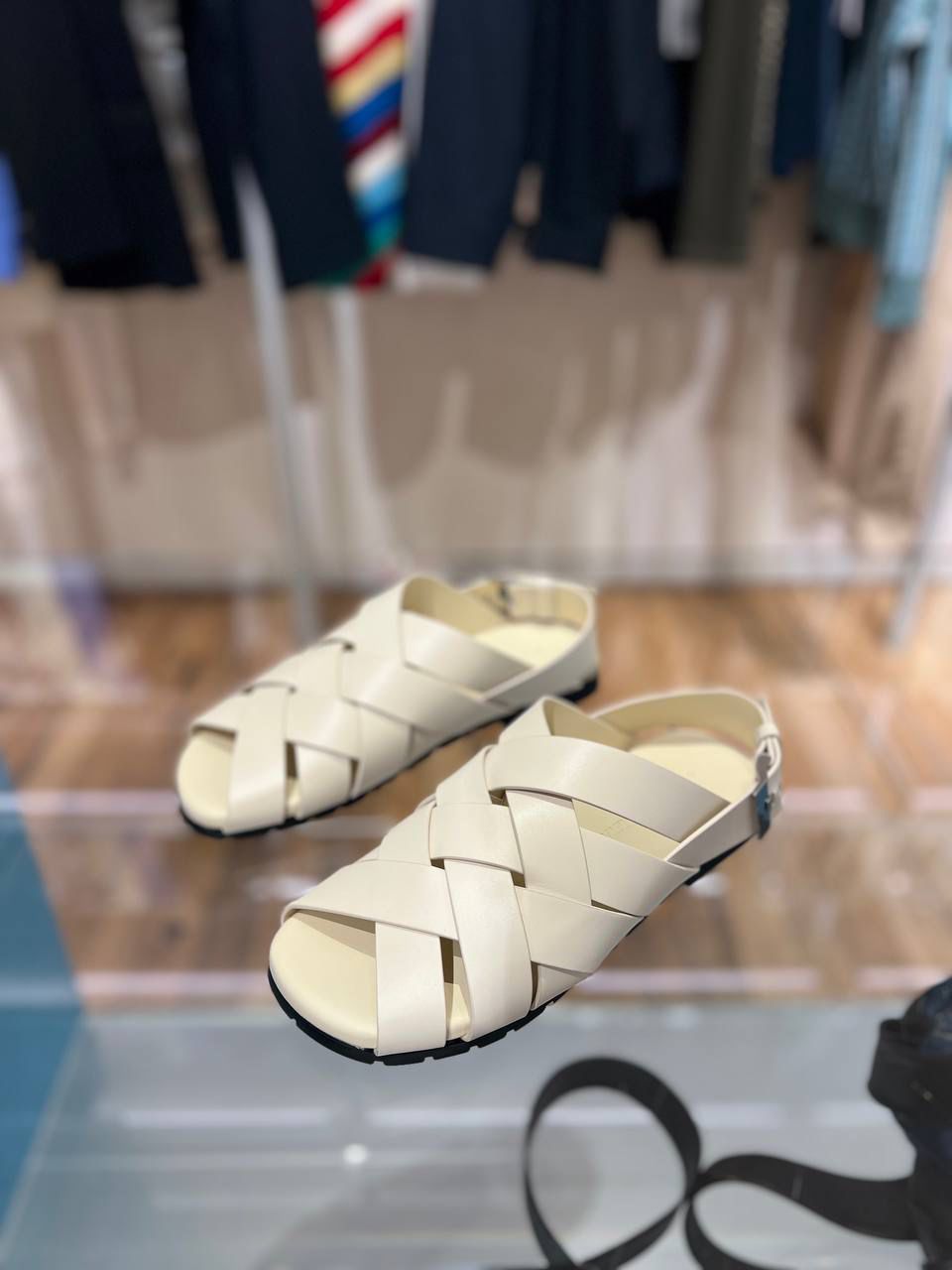 Woven Leather Fisherman Sandals