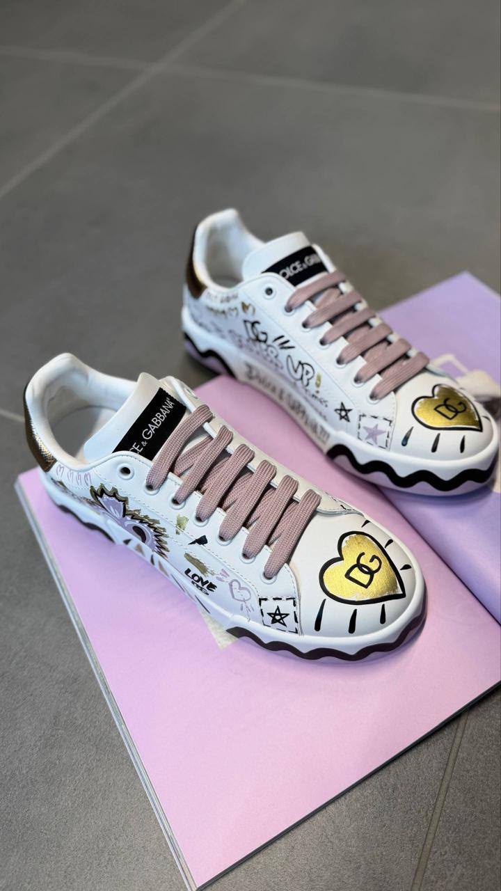 Portofino Sneakers with Graffiti Print