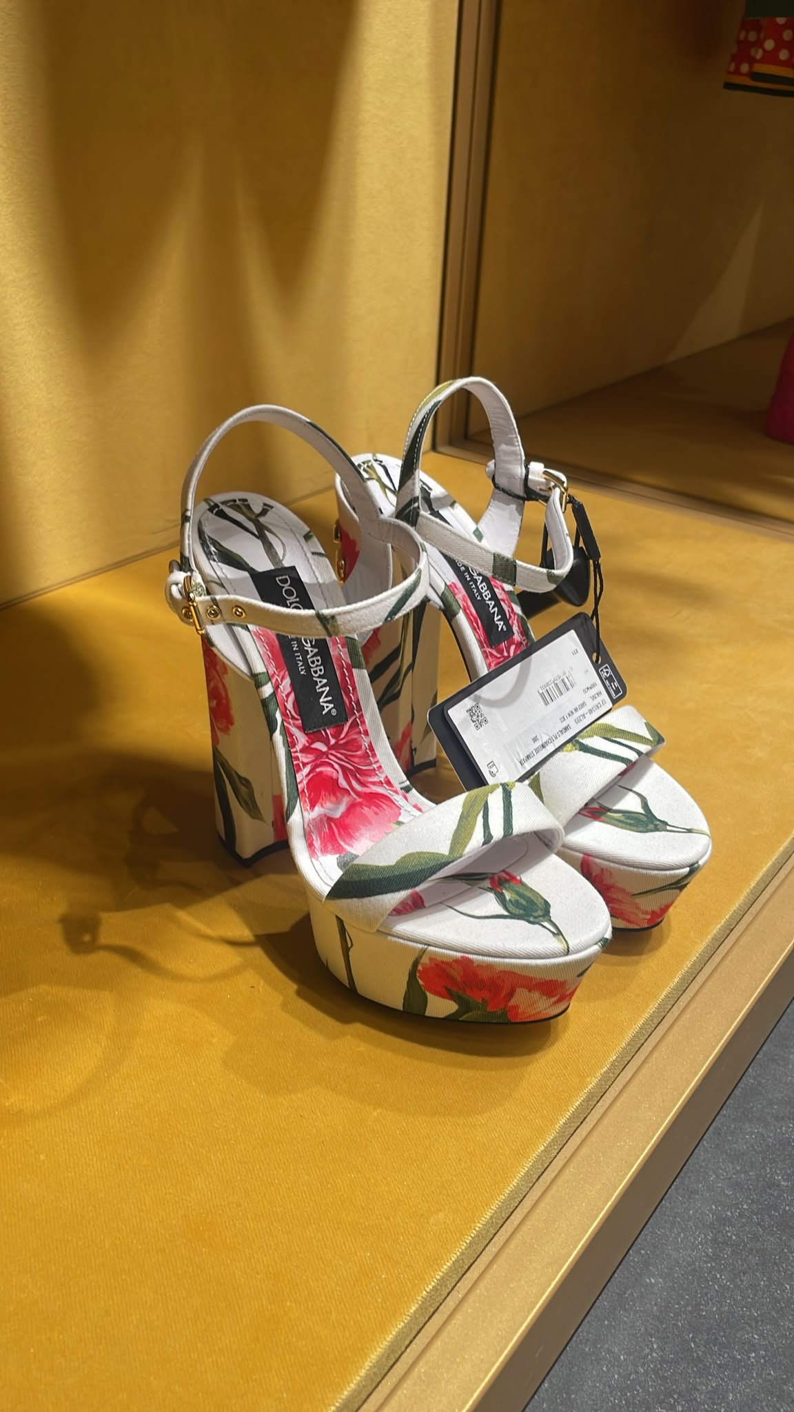 Floral Print Canvas Platform Sandals