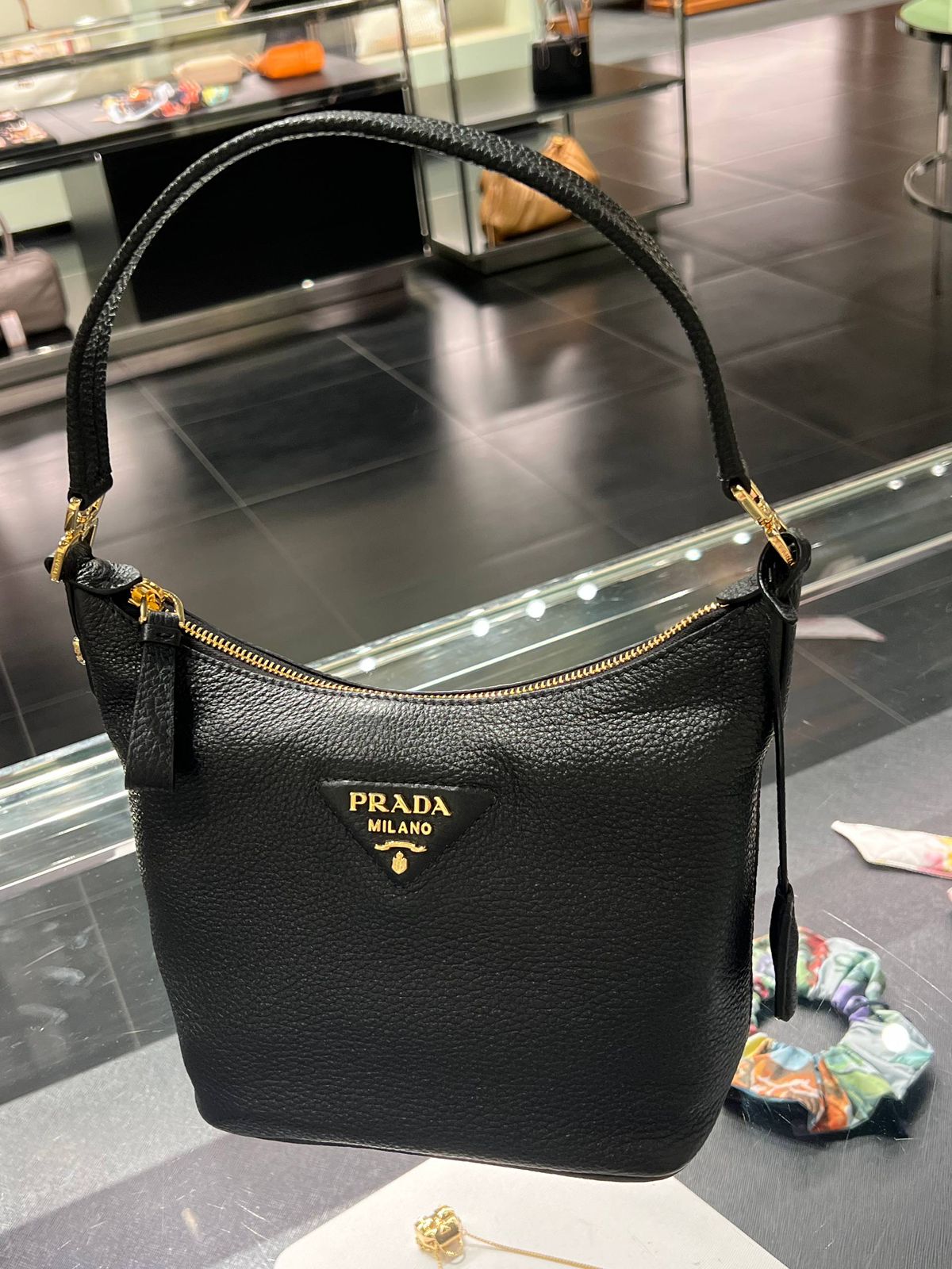 Prada Leather Hobo Bag