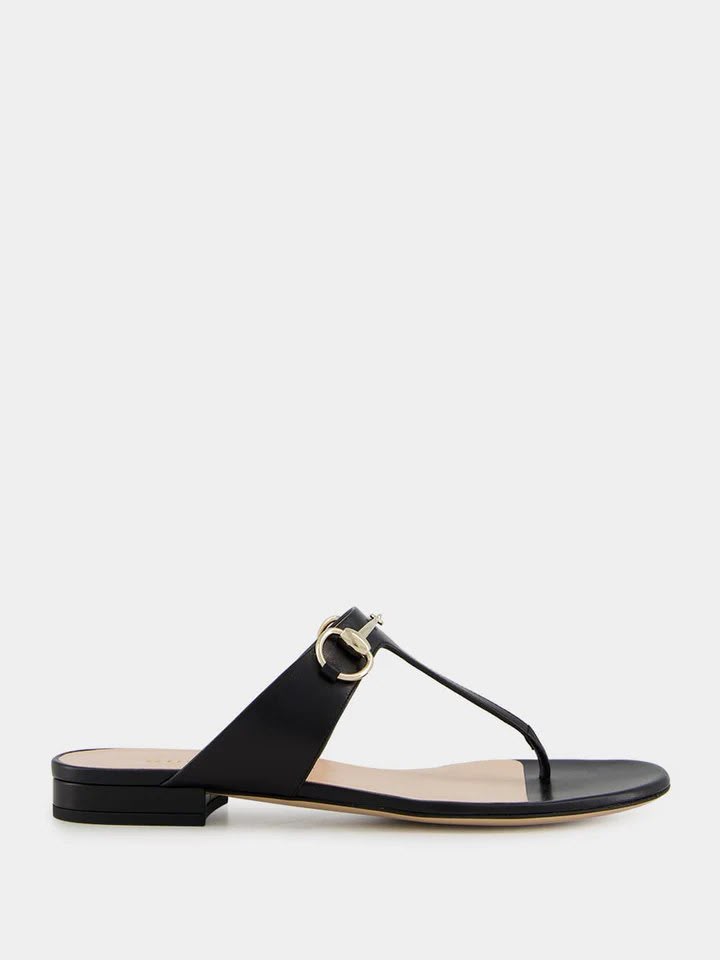 Horsebit thong sandal