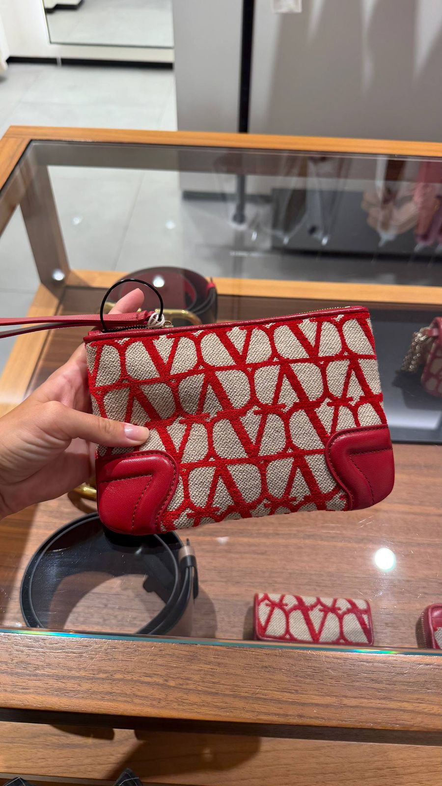 Garavani Toile Iconographe Pouch